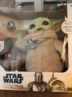 Mattel Grogu Plush Toy - Green and Tan